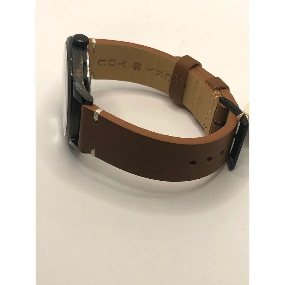 Lucky Brand LW00101 Women's Brown Leather Analog Black Dial Quartz Watch OP261